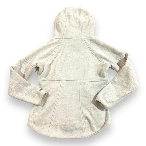 Prana Tri Thermal Threads Tunic Hoodie Size S Heathered Cream - Picture 4 of 8